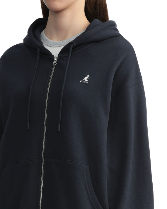 Relaxed logo zip-up hoodie image number 4