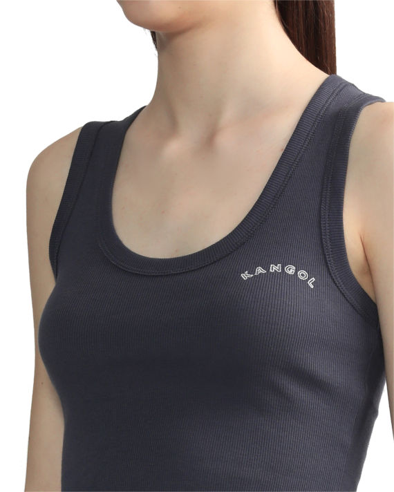 Ribbed cropped tank top image number 4