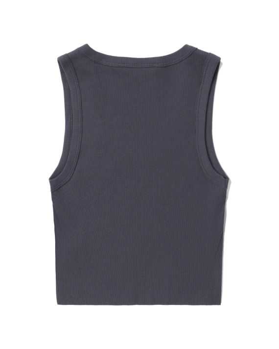 Ribbed cropped tank top image number 5