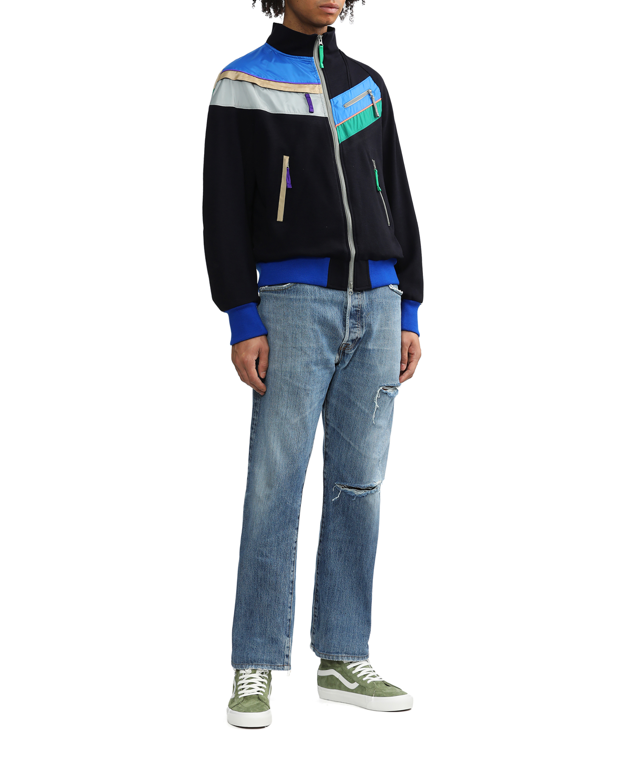 KOLOR BEACON Panelled patchwork track jacket | ITeSHOP