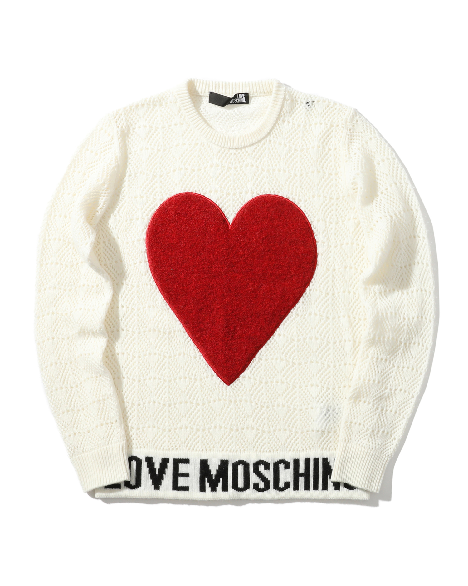 LOVE MOSCHINO Heart knit sweater