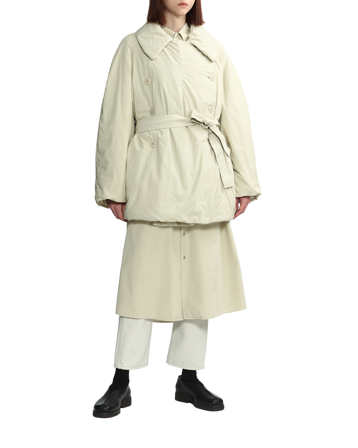 Wadded short trench