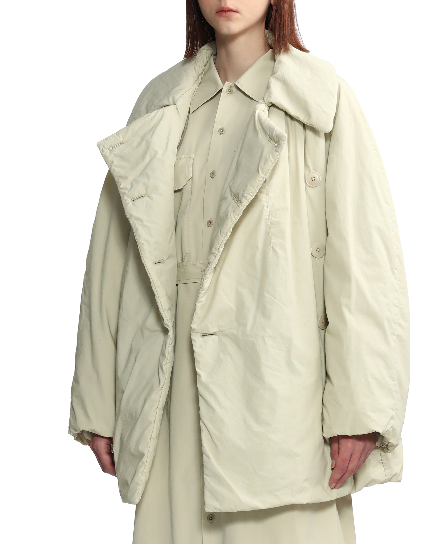 Wadded short trench