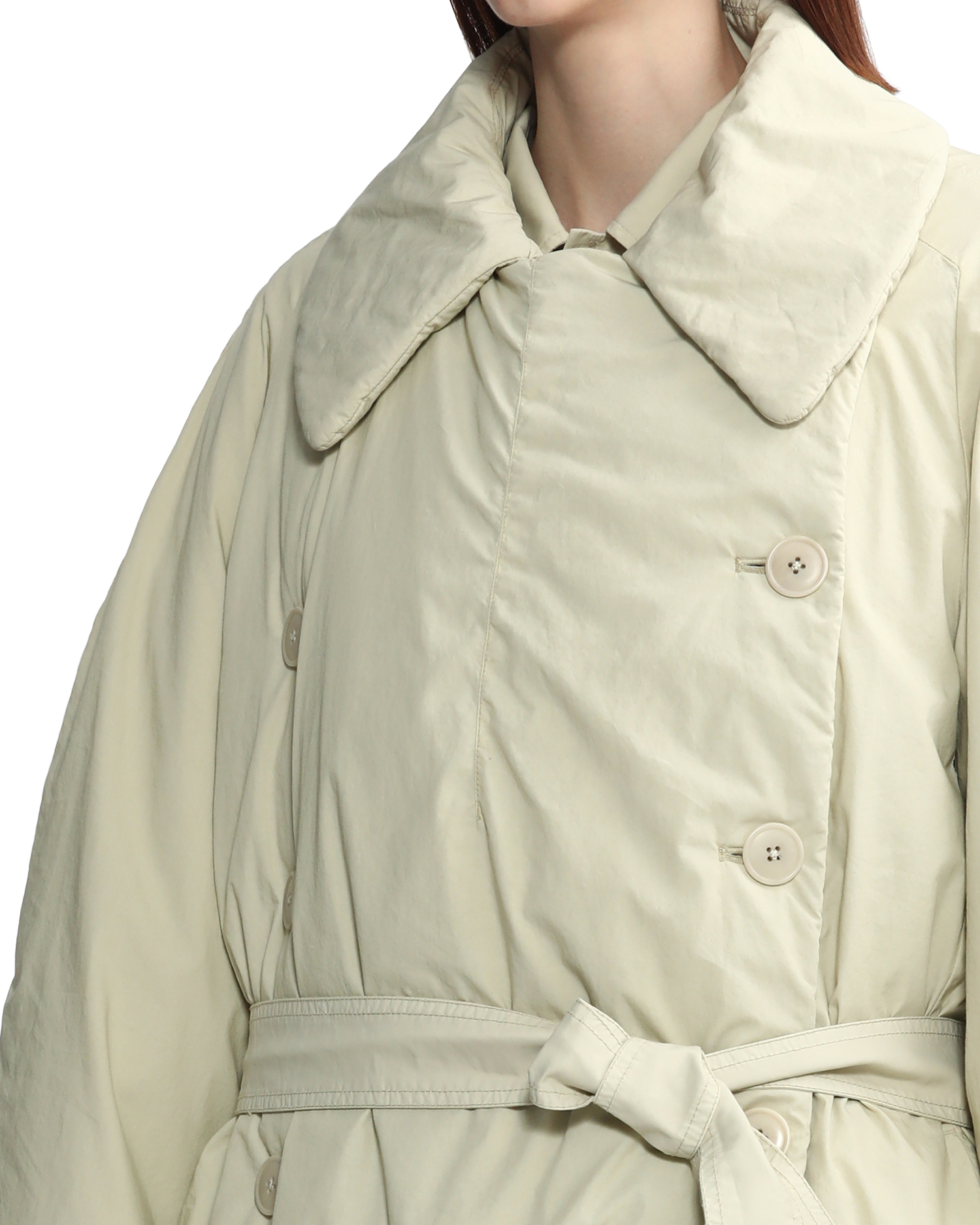 Wadded short trench