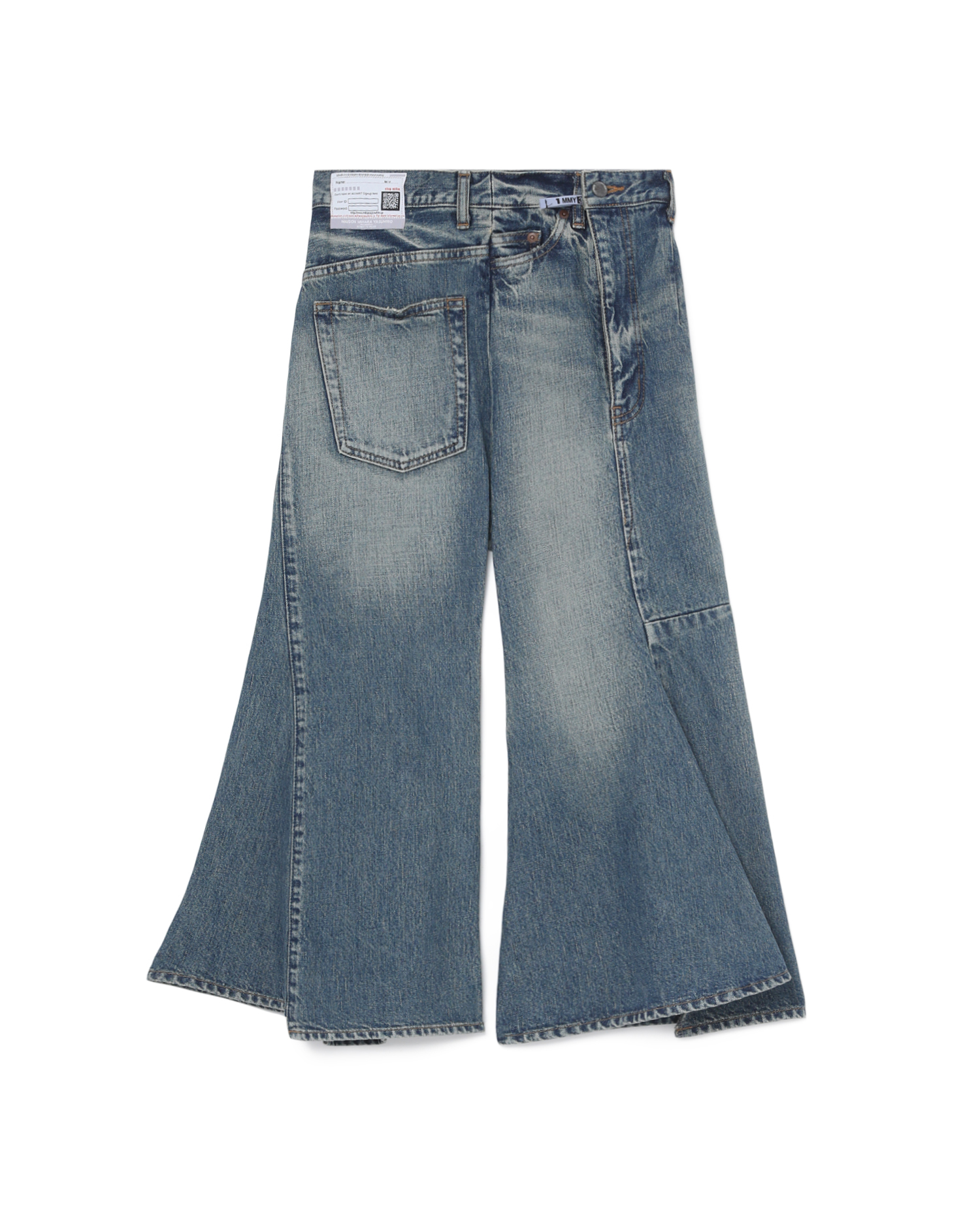 Deconstructed super flare jeans