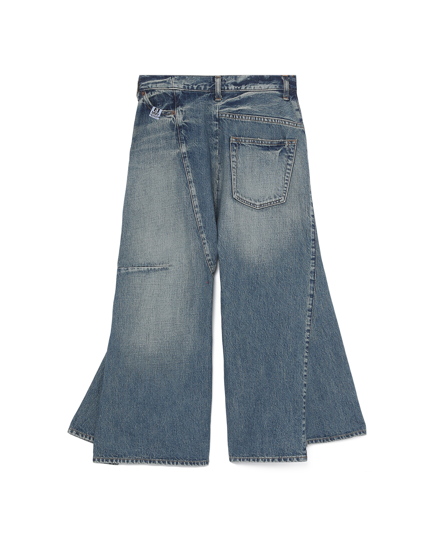 Deconstructed super flare jeans