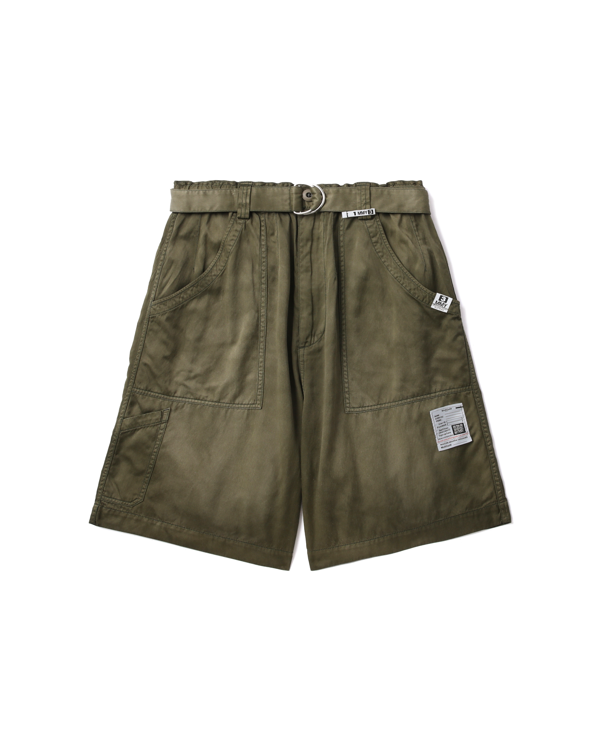 Maison MIHARA YASUHIRO D-ring belt shorts