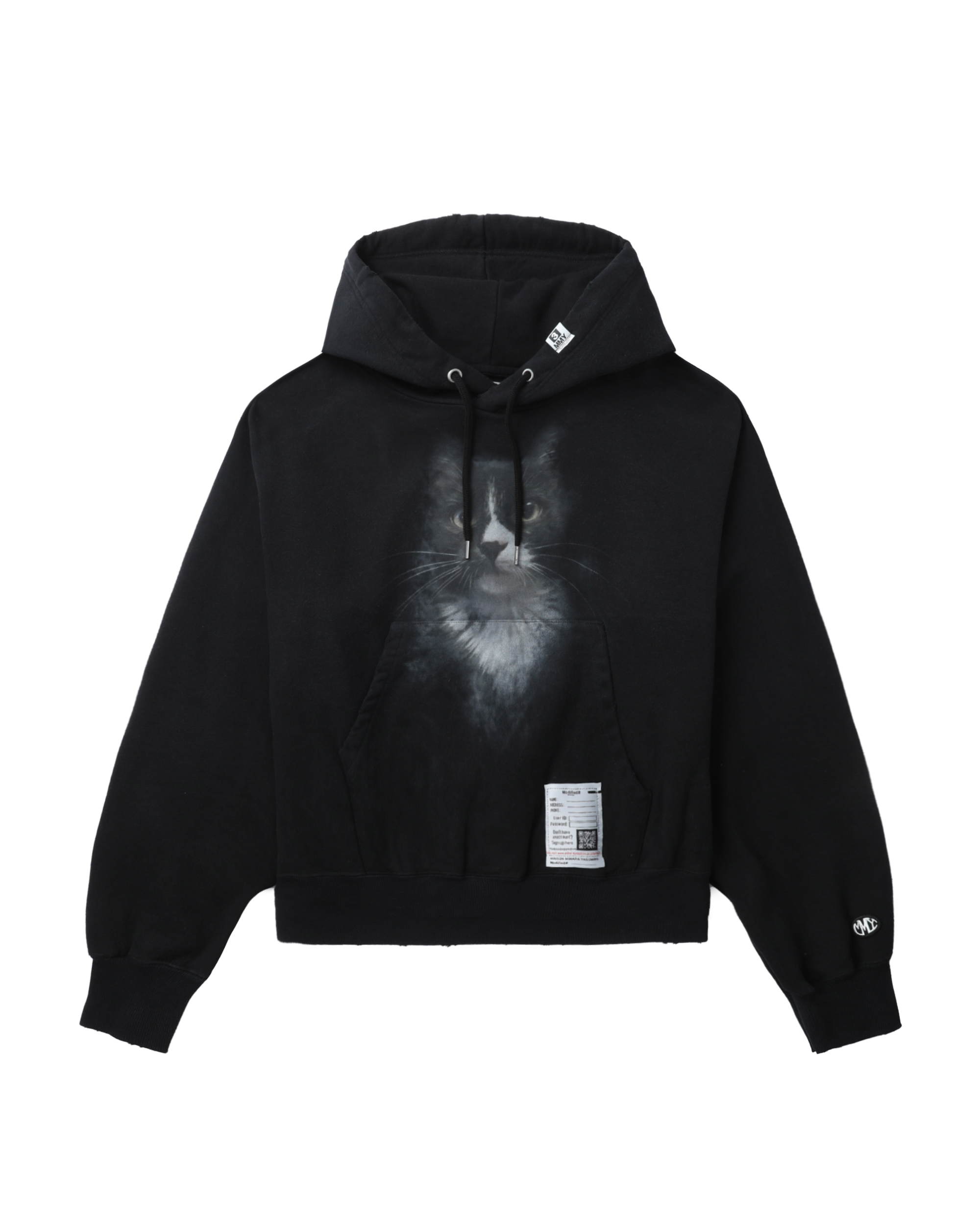 Maison MIHARA YASUHIRO Cat print distressed hoodie | ITeSHOP