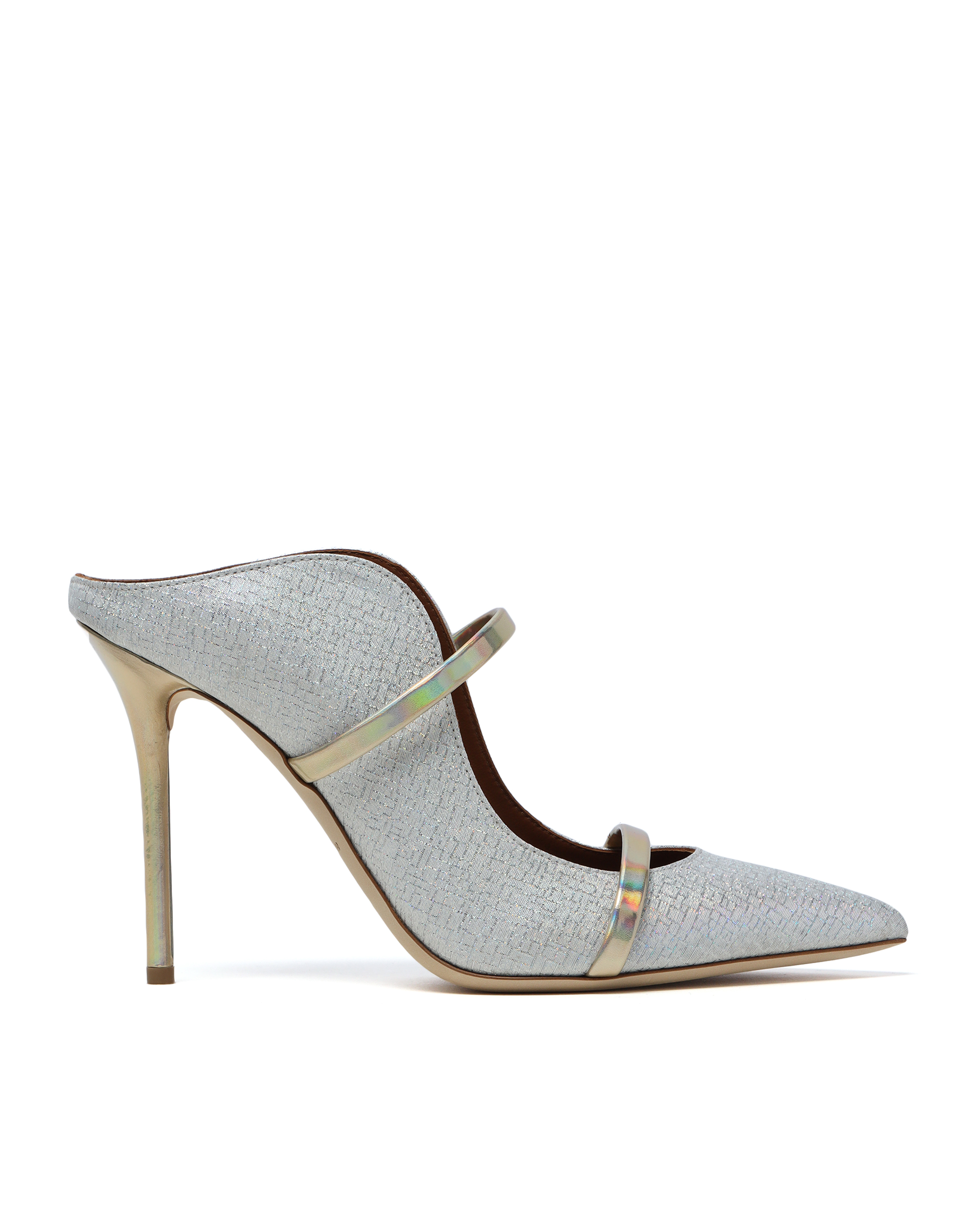 MALONE SOULIERS Metallic leather heels