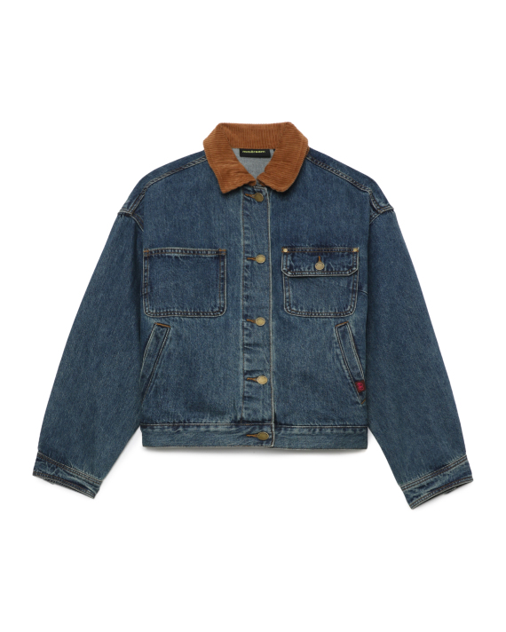 未使用 BONPOINT CLARITY DENIM JACKET（Mini Cream Contrasting 