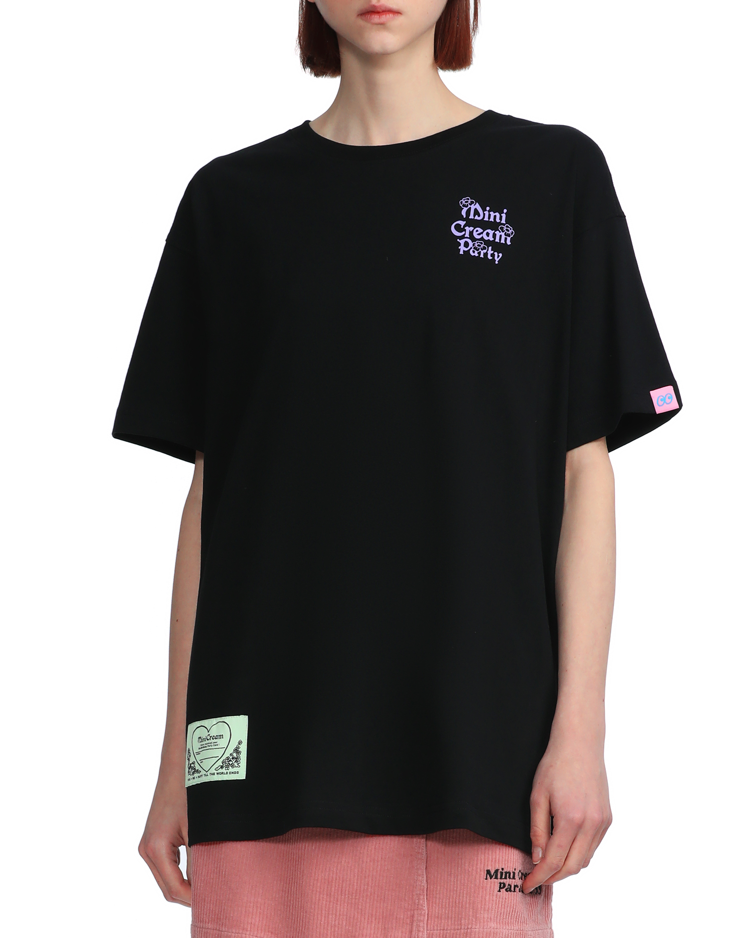 Mini Cream Mini Cream Party printed tee 