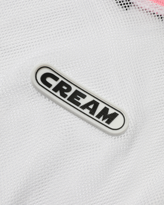 Mini Cream Logo mesh tank top and camisole set