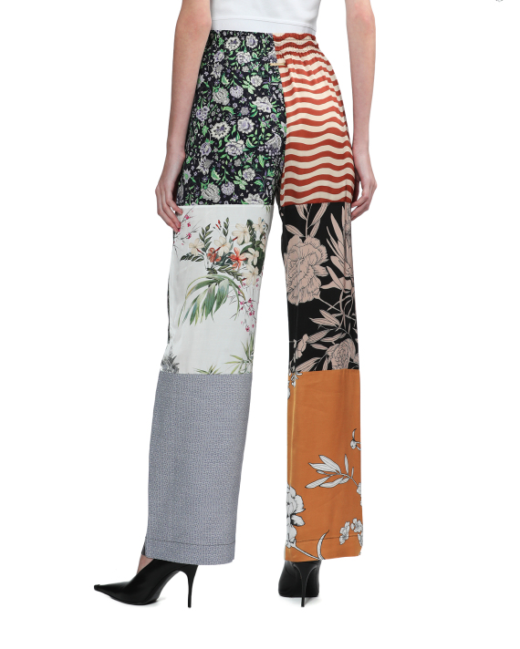 MARINE SERRE Patchwork silk scarves lounge pants