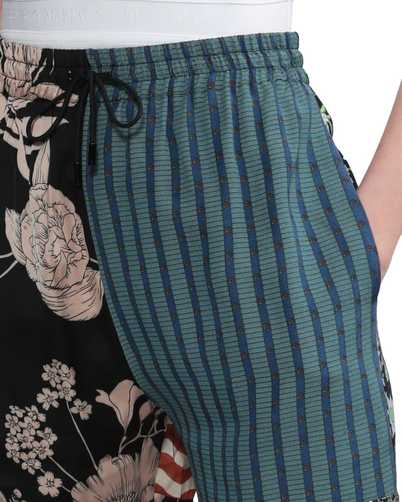MARINE SERRE Patchwork silk scarves lounge pants