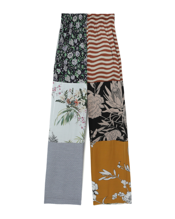 MARINE SERRE Patchwork silk scarves lounge pants