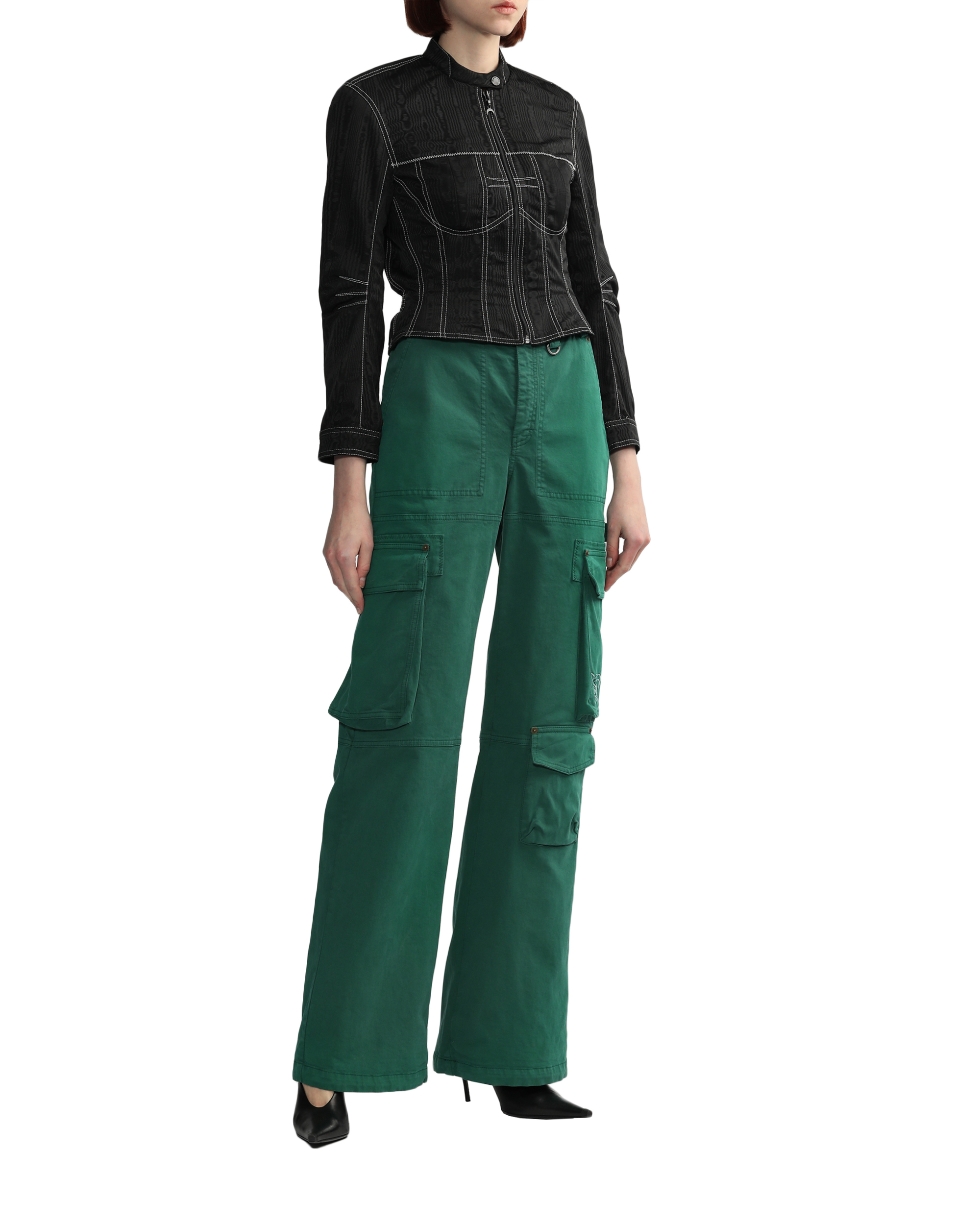 MARINE SERRE Workwear g. Dye evergreen pants| ITeSHOP