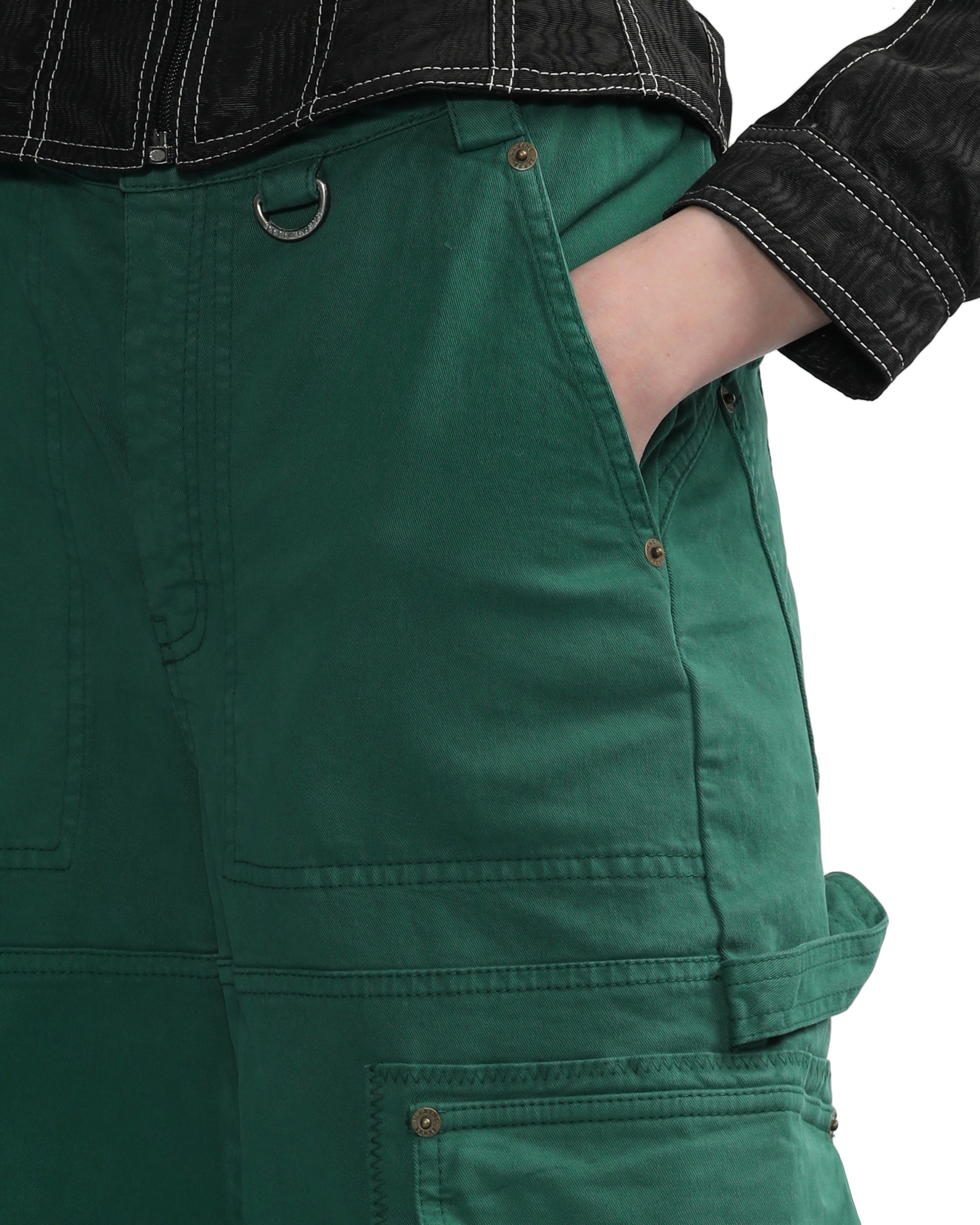 MARINE SERRE Workwear g. Dye evergreen pants| ITeSHOP