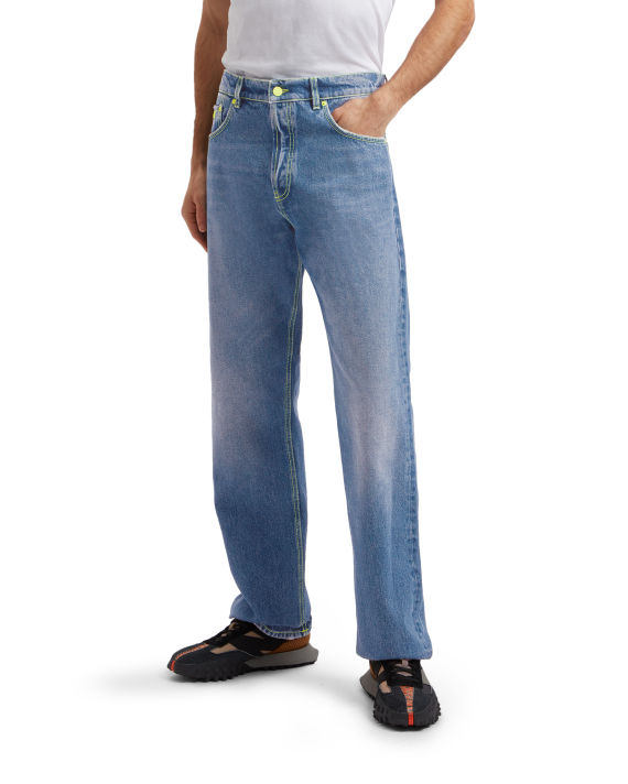 Contrasting stitch jeans image number 2