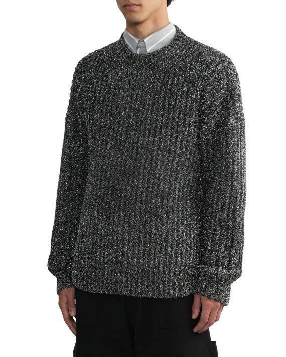 Metal blend crewneck sweater image number 2