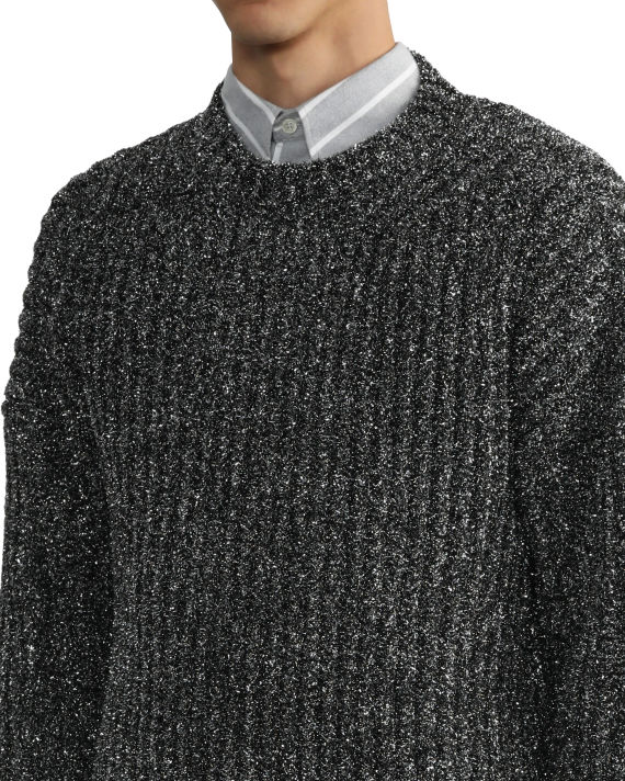 Metal blend crewneck sweater image number 4
