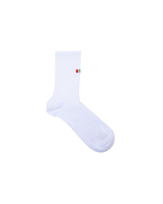 Rainbow colour small logo socks image number 1