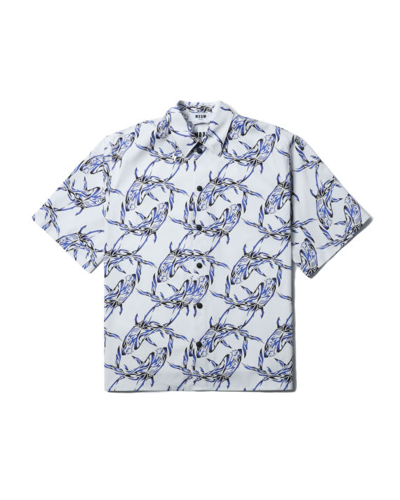Shark print short sleeve shirt image number 0