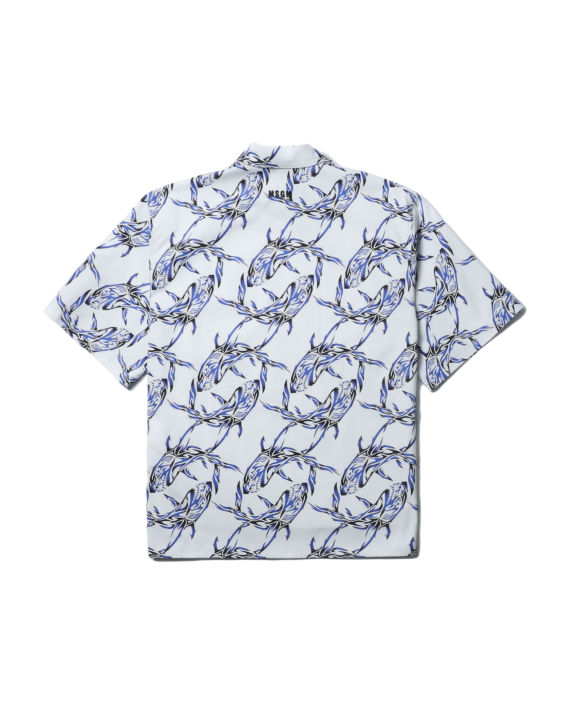 Shark print short sleeve shirt image number 5