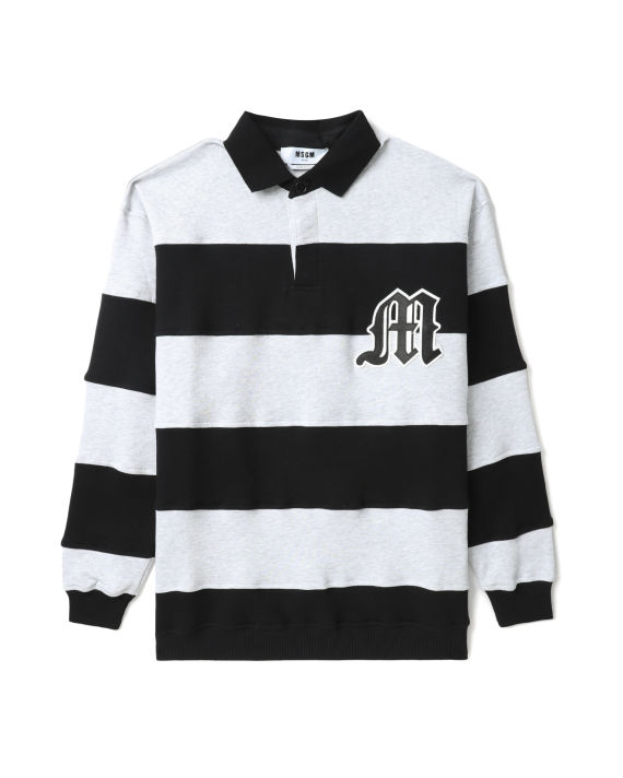 Striped polo sweatshirt image number 0
