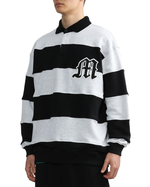 Striped polo sweatshirt image number 2