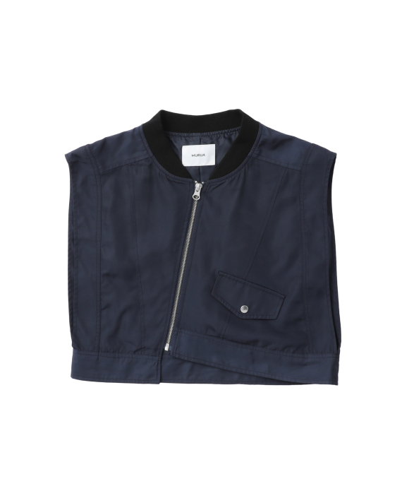 MURUA Diagonal zip vestcoat