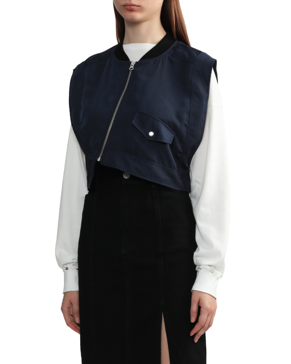MURUA Diagonal zip vestcoat