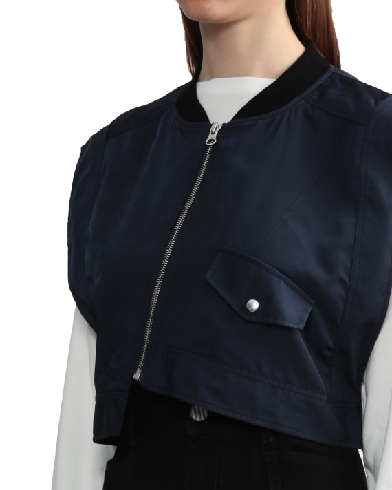 MURUA Diagonal zip vestcoat
