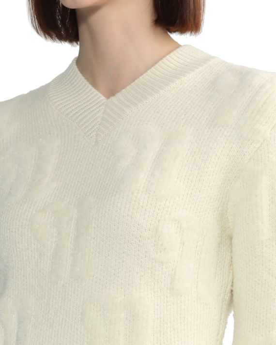 Monogram V-neck sweater image number 4