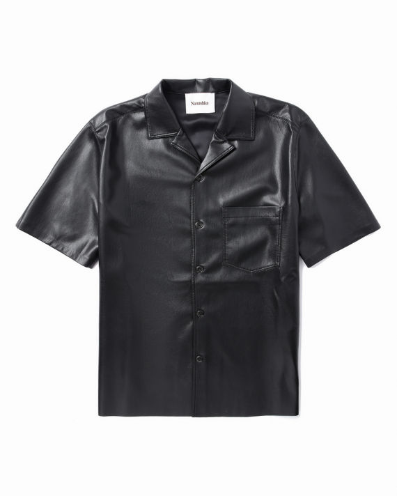 Classic faux leather shirt image number 0