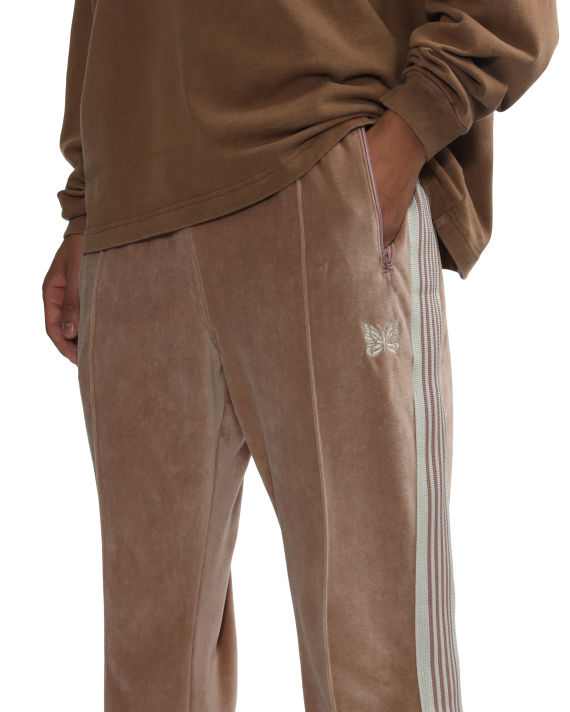 Velour narrow track pants image number 4