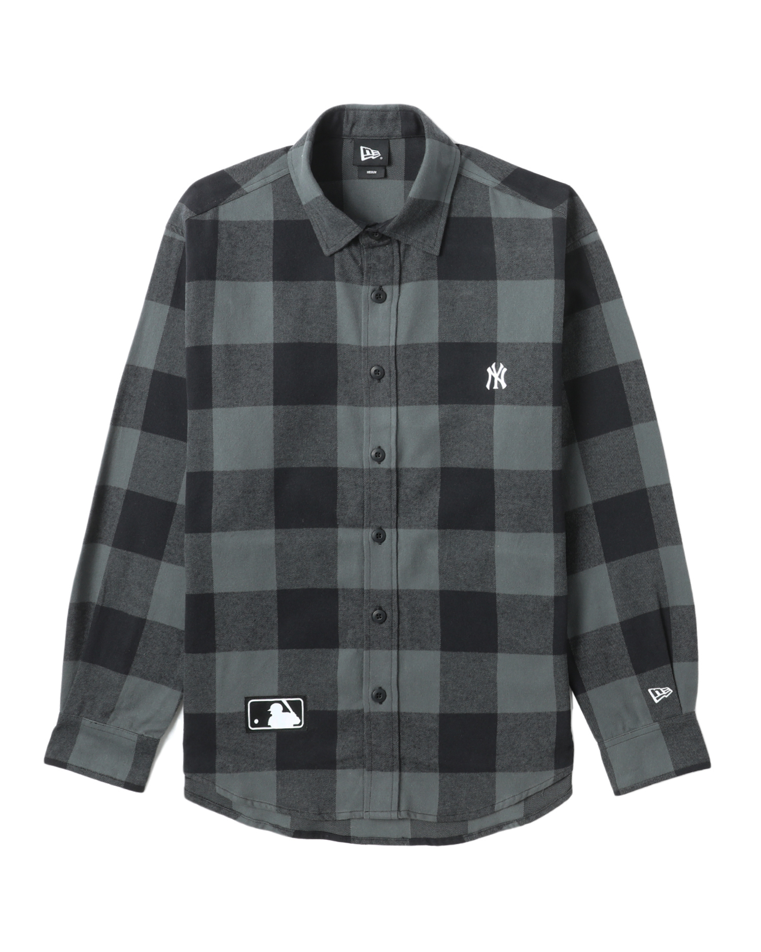トップス 00s new era flannel check shirts M Mens Plaid Short Sleeve Shirt - Y2K Streetwear Checkered
