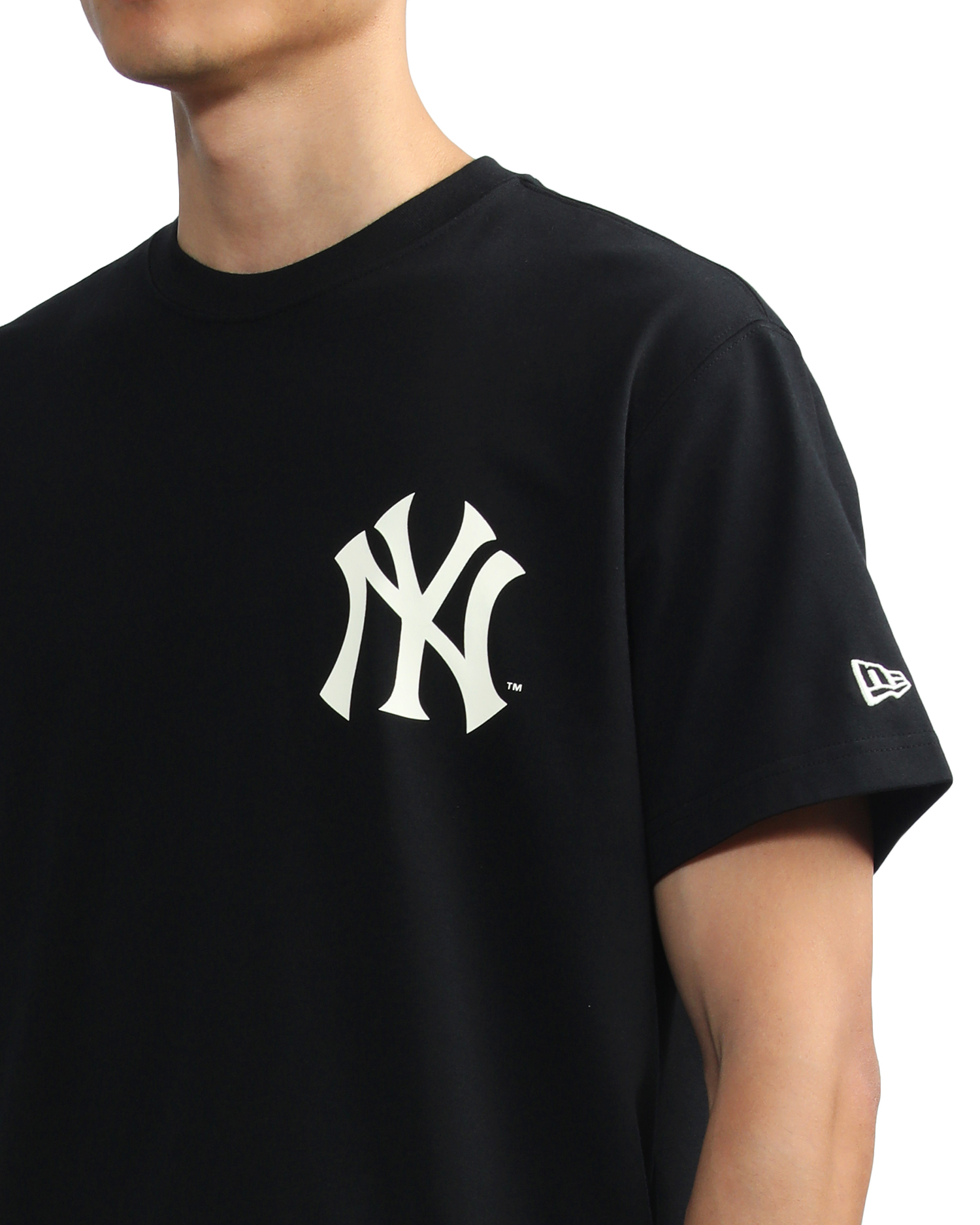 New Era MLB Series Embroidered Bronzing Logo Round Neck Short Sleeve Tshirt   Ariessopvn