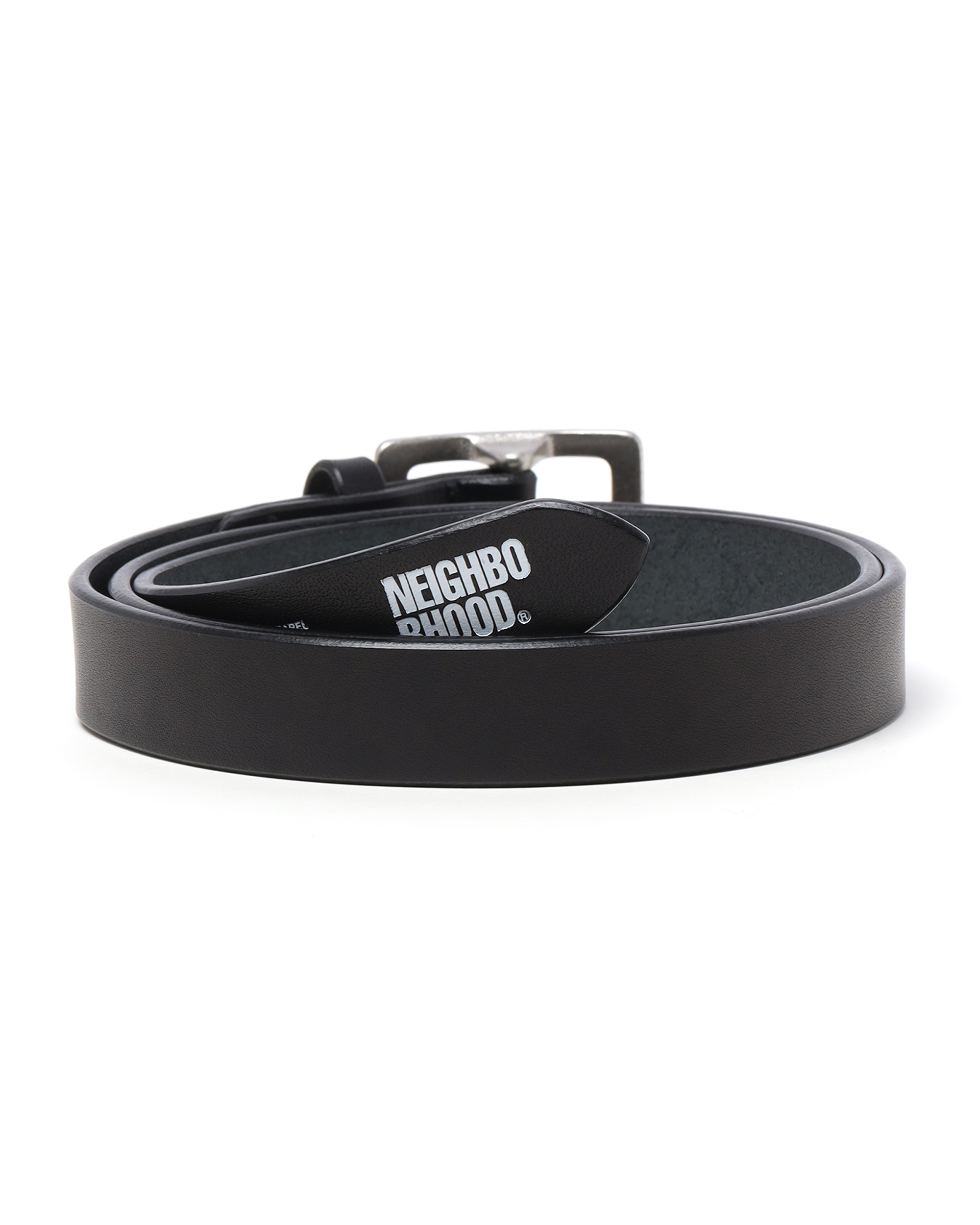 小物 NEIGHBORHOOD LEATHER NARROW BELT BLACK Neighborhood Black Leather Narrow Belt | ModeSens