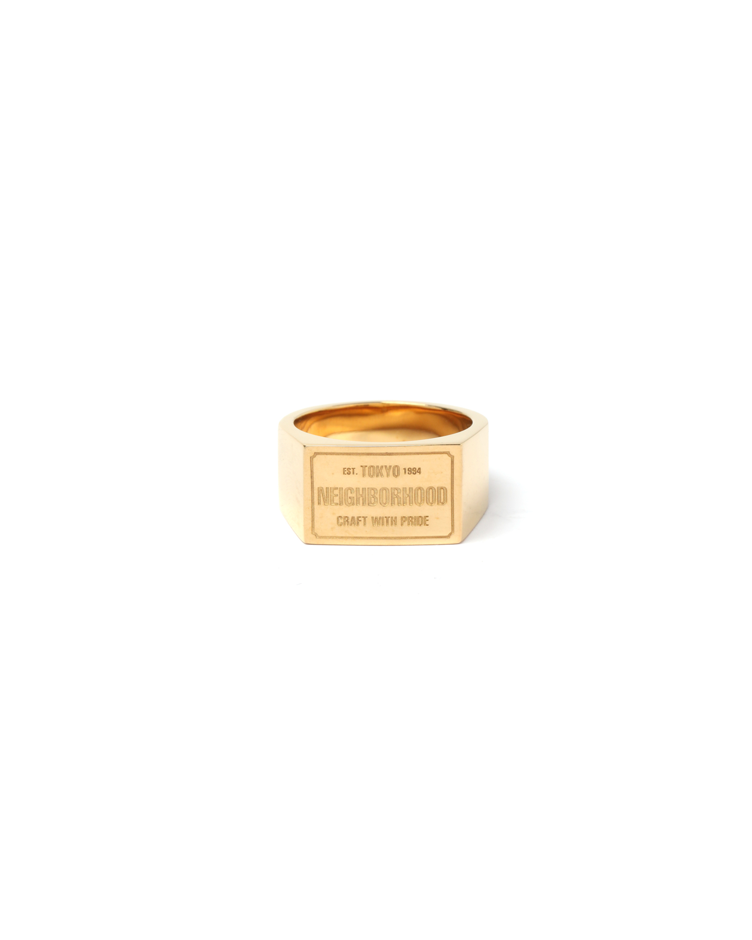 NEIGHBORHOOD Gold signet ring