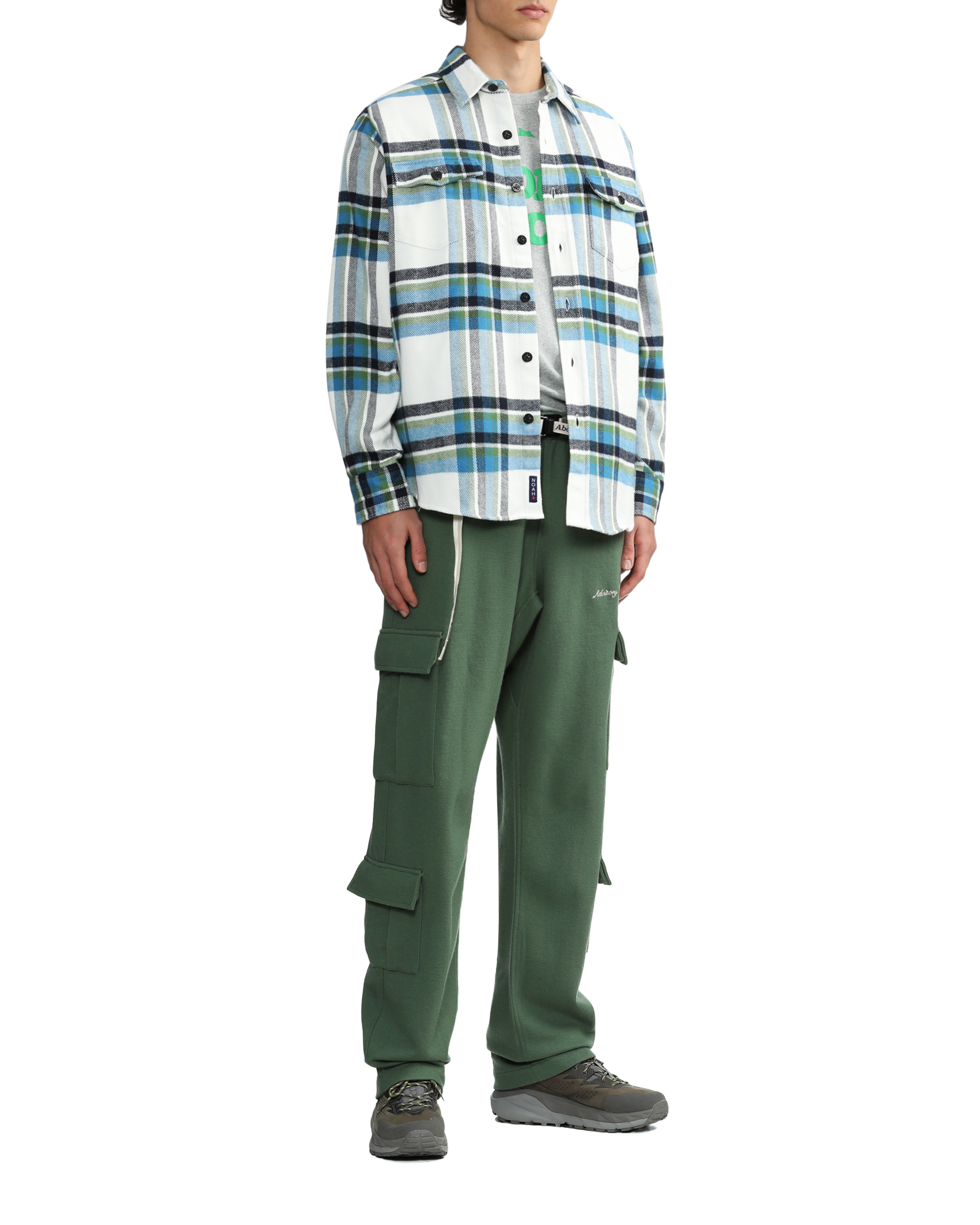 【NOAH】Heavyweight Flannel/ネルシャツ Noah Heavyweight Zip-Up Flannel Shirt Black / Blue – Très Bien