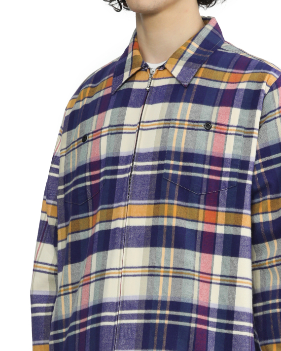NOAH Zip flannel shirt