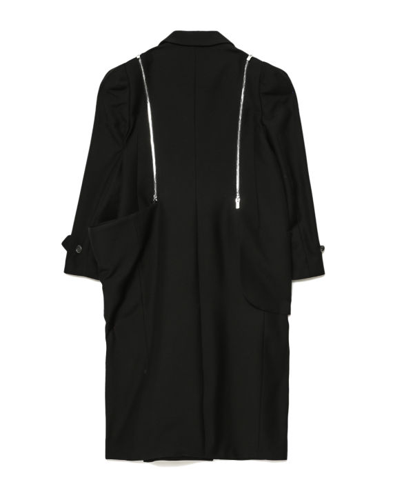 NOIR KEI NINOMIYA Zipper accent double breasted coat