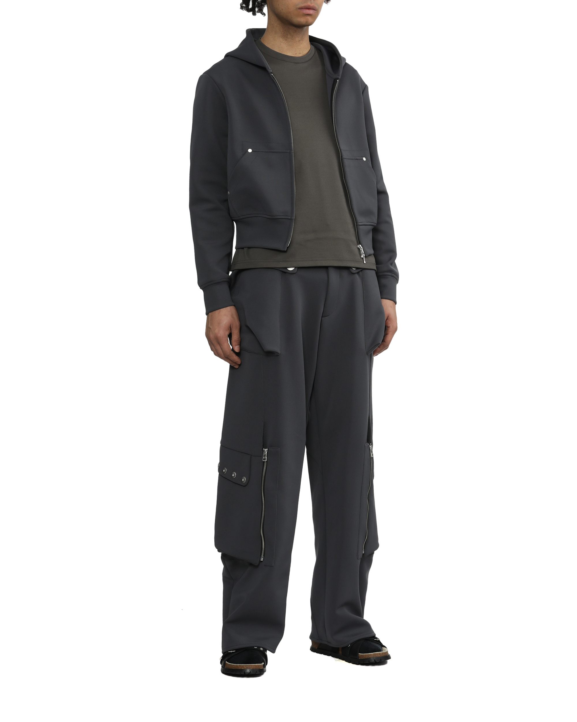 トップス 23AW Omar Afridi HALF ZIP HOODIE size44 OMAR AFRIDI Half-zip hoodie | ITeSHOP