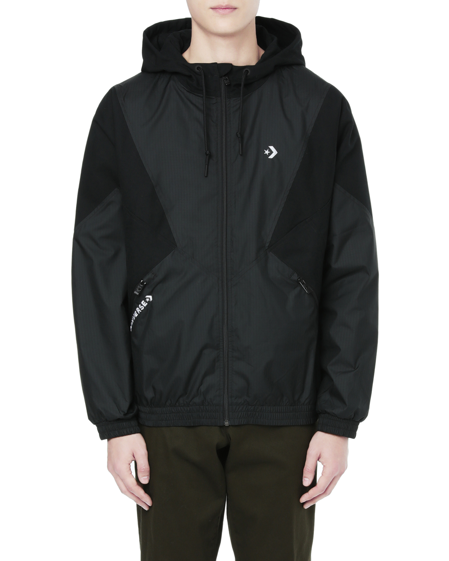 CONVERSE Panelled hooded jacket