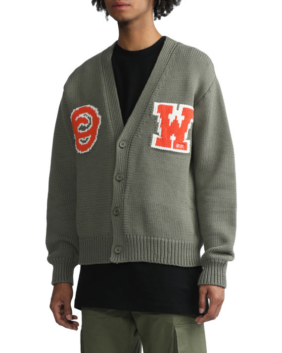 OW patch knit cardigan image number 2
