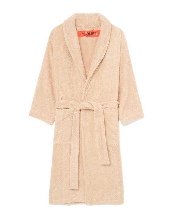 Belted long-sleeve bathrobe image number 0
