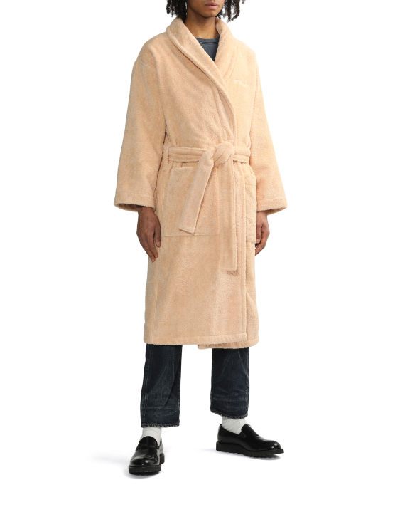 Belted long-sleeve bathrobe image number 1