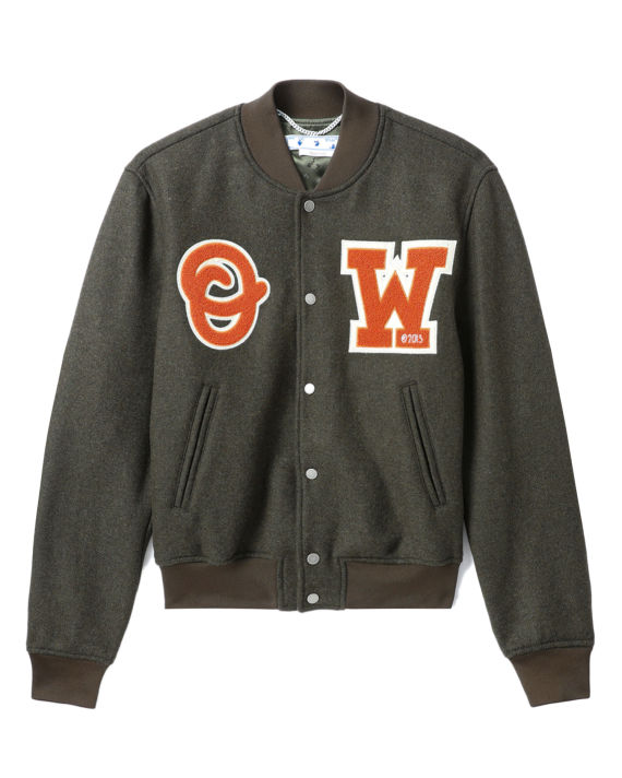 OW patch varsity army jacket image number 0