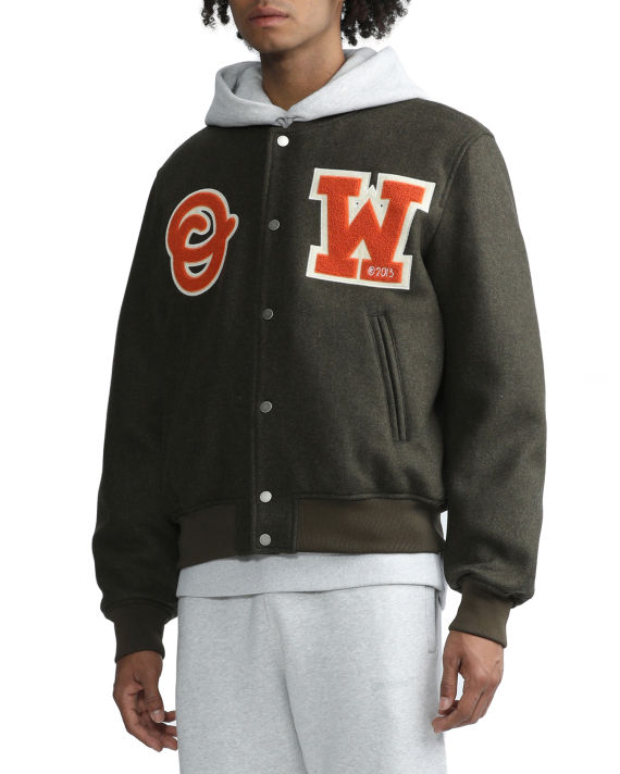 OW patch varsity army jacket image number 2