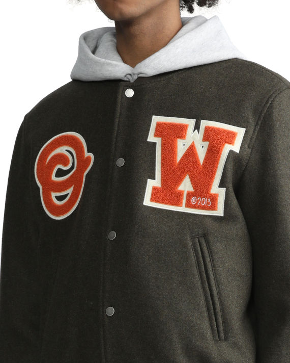 OW patch varsity army jacket image number 4